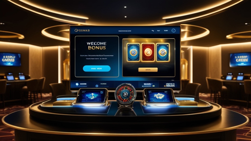 Gracz sprawdza bonus powitalny i regulamin promocji w ciemnym kasynie